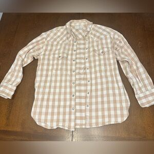 J. Crew Women's Checkered Button Down Shirt Flannel Jacket Shacket